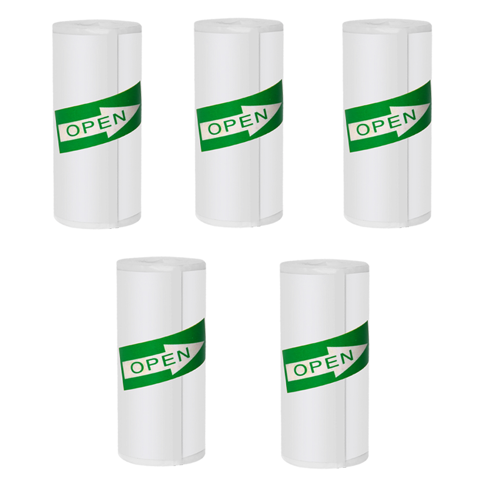 57*25MM HD Mini Printer Thermal Paper Self-adhesive Roll Paper Label Sticker Photo Inkless Printing Portable Printer Color Paper: Blue