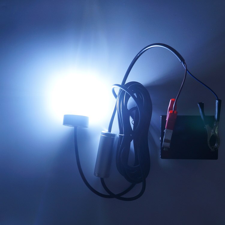 30W led luz para la pesca del calamar, señuelo de noche sumergible, luces led de pesca verde, azul y blanco