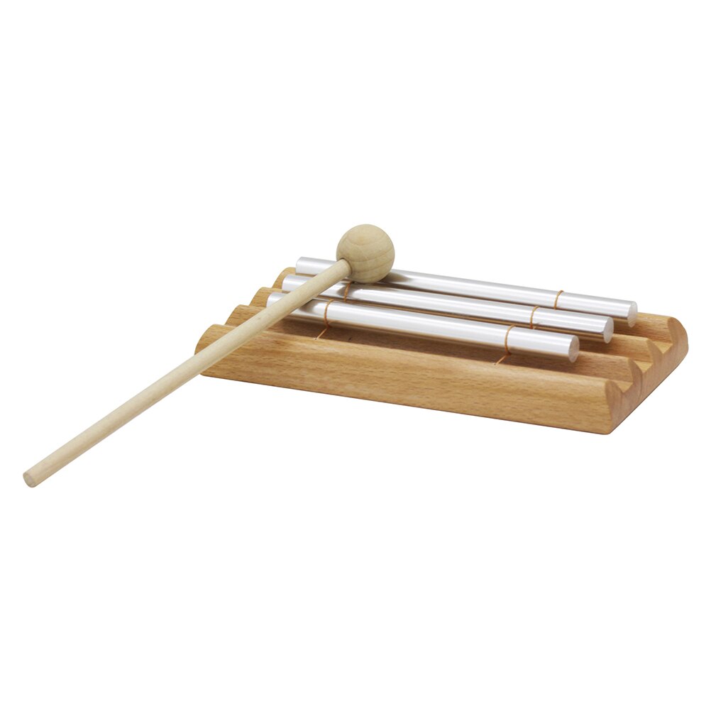 Tre-tone meditation klokke træ percussion instrument med hammer børn pædagogisk legetøj til børn jul