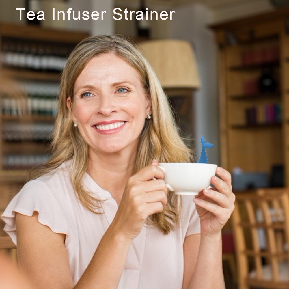 Leuke Thee-ei Leuke Siliconen Walvis-Vorm Theezeefje Filter Diffuser Voor Thee Koffie Thee Accessoires