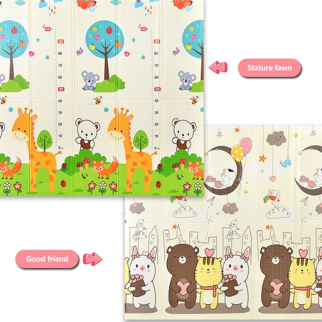 Orzbow – tapis de jeu pliant pour bébé, tapis épais pour activités de Surface, jouets éducatifs pour enfants à partir de 0: A32023 / 2M-1.8M