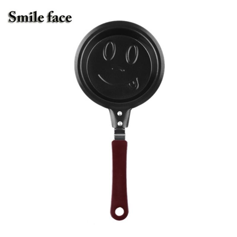 Sartén antiadherente para el hogar sartén antiadherente de inducción para jardín, sartén para Pan, Pizza, huevos, estufa de Gas, sartén para pancakes: smile face