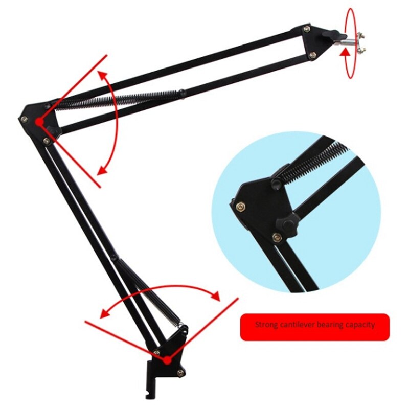 Microphone Bracket Cantilever Bracket Mobile Base Microphone Rocker Bracket Clip Accessories