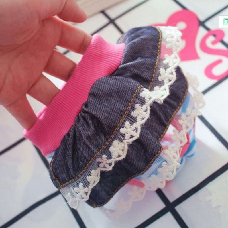 Leuke Hond Panty Fysiologische Broek Luier Voor Puppy Vrouwelijke Kleine Hond 10E: denim / S