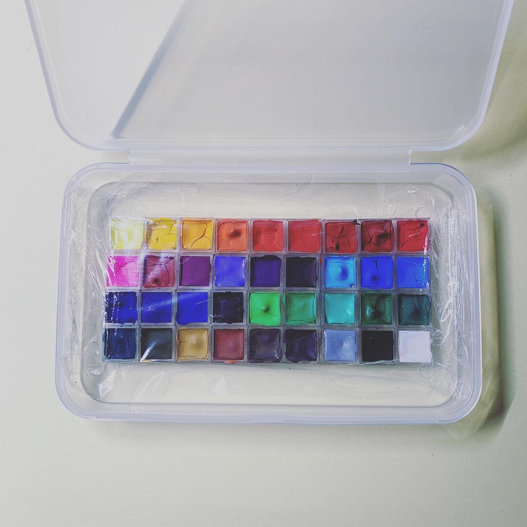 Pigmento à prova d&#39; água 36 cores embalagem plástica pintura de cor d&#39; água