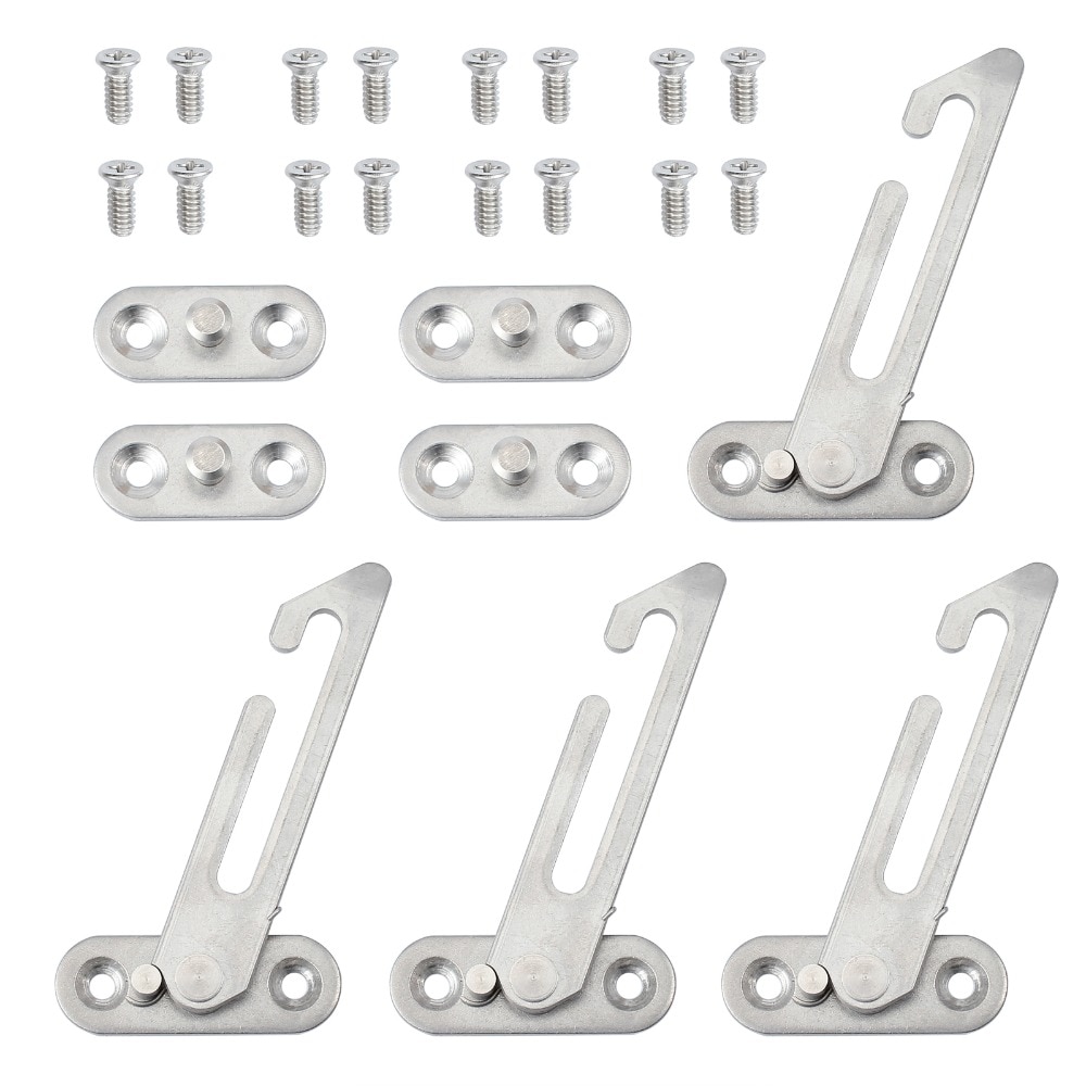Proster 4Pcs Left+right UPVC Window Restrictor Baby Safety Lock Window Door Restrictor Security Lock Catch Door Ventilator SCREW