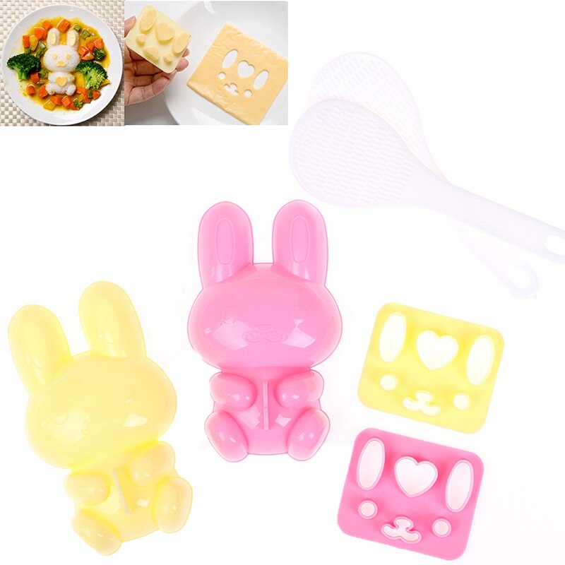 3PCS DIY Cute Smile Sandwich Tool Sushi Nori Rice Mold Decor Cutter Bento Maker