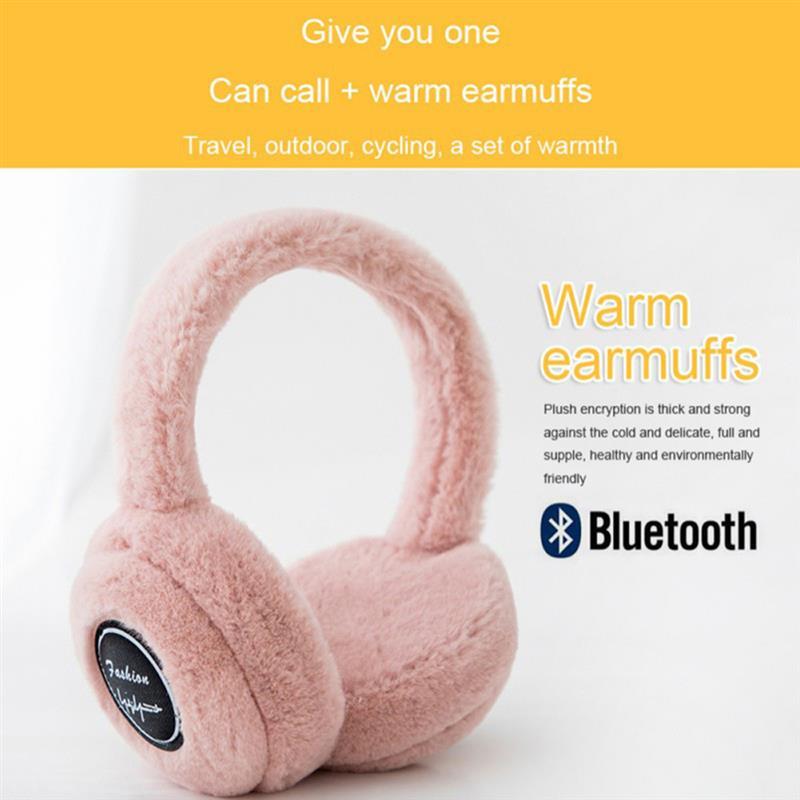 Wireless Bluetooth Headphones For Women Girl Warm Fluffy Earmuff Headphone Winter Warm Earphones Common Headphone