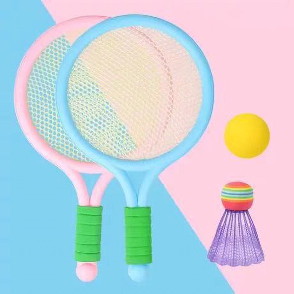 Plastic Racquet Tennis Rackets with Balls for Children Toddler Training Sport Tennis Racquet Set Outdoor School Accessories