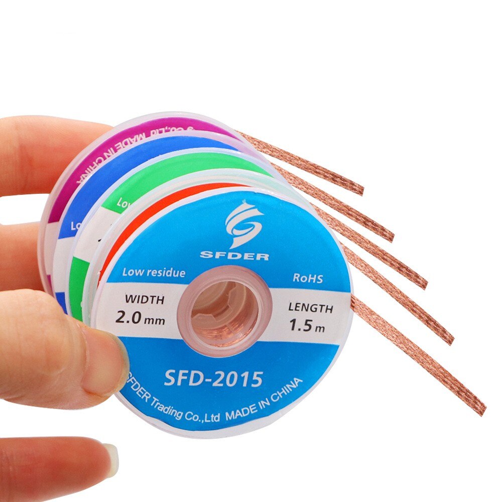 Low residue no-clean tin suction line 1.5mm/ 2.0mm/2.5mm/3.0mm/ 3.5mm tin suction tape