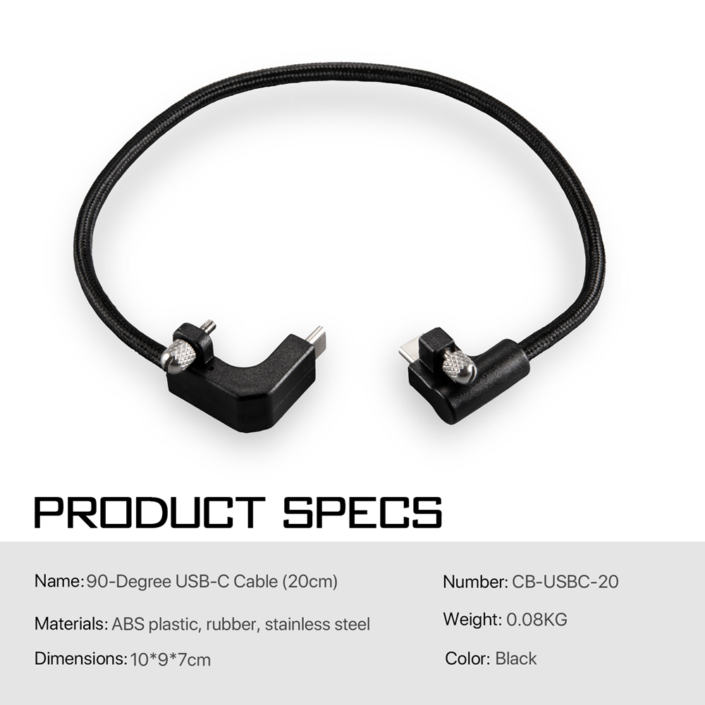 Tilta bmpcc 4k cb-usbc -20 90- grader 20cm usb-c k... – Grandado