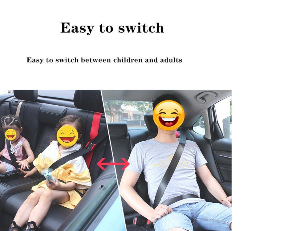 Retenedor de ajuste de cinturón de seguridad para niños, asiento de seguridad, simple y portátil, correa de sujeción de cuello anticorrea para automóvil