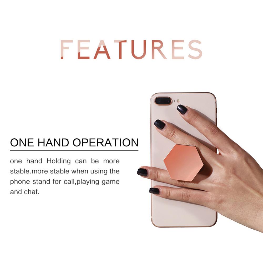 Anneau de Support universel hexagonal en plastique pour iPhone X, anneau d'extension pour téléphone portable de voiture