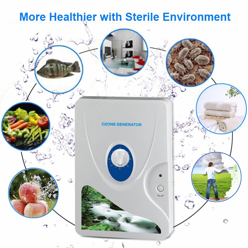 Portable Ozone Generator Air Purifier Multipurpose Ozone Machine Ozonator Ionizer Home Sterilizer with Timer for Water Food Home