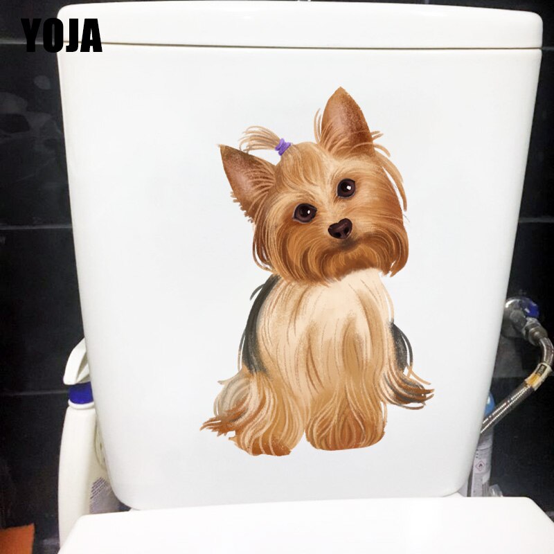 Yoja 14.4 × 22.7cm schattige huisdier badkamer toilet stickers kinderkamer muurdecoratie  t1-2402
