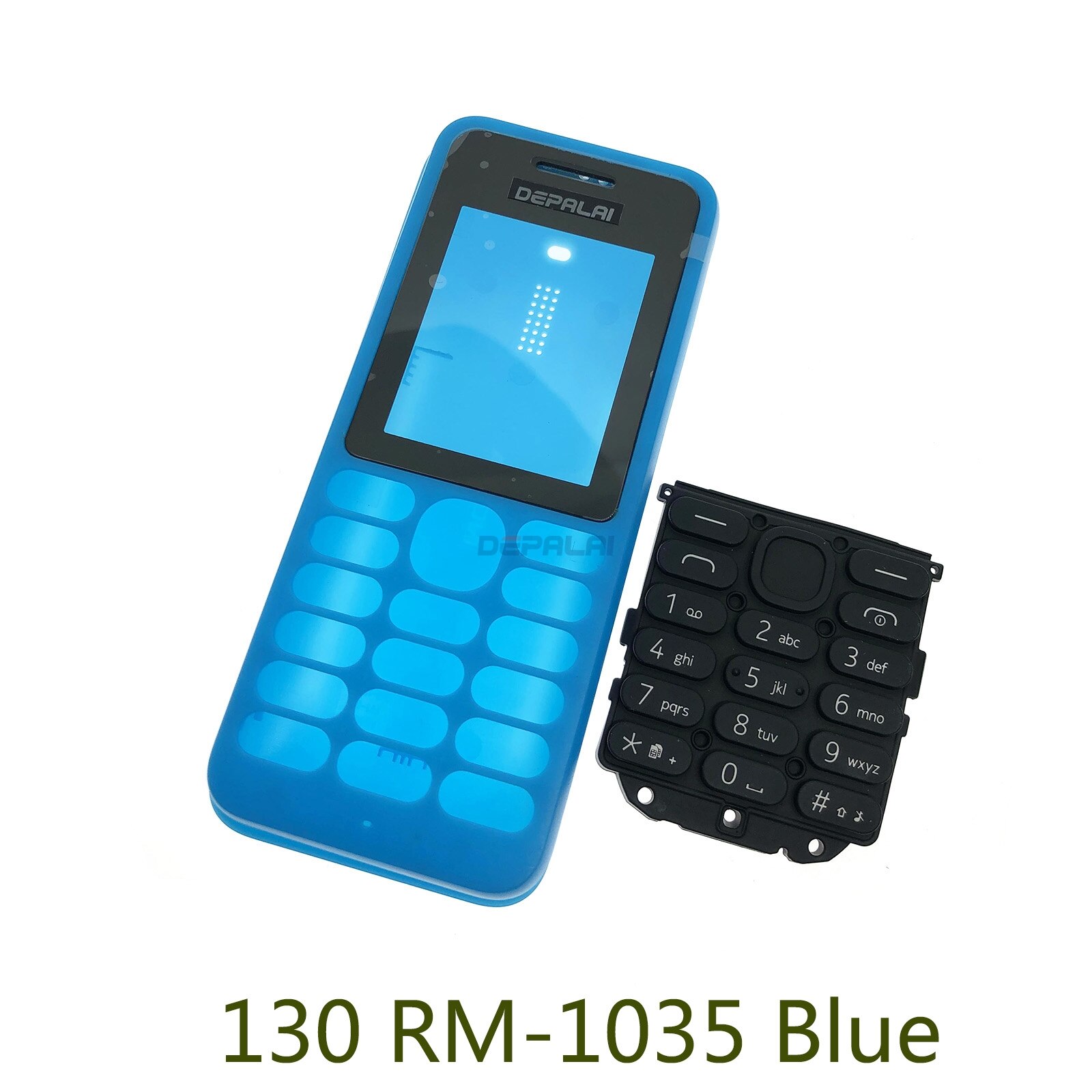 Pour Nokia 130 TA-1017 130 DS RM-1035 Rm1122 boîtier complet de téléphone portable: 130 RM-1035 Blue