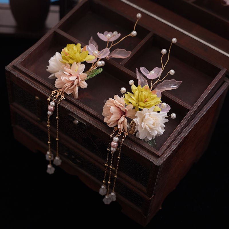 Luxury Hair Accessories for Women Vintage Flower Hairpin Hanfu Hair Clip