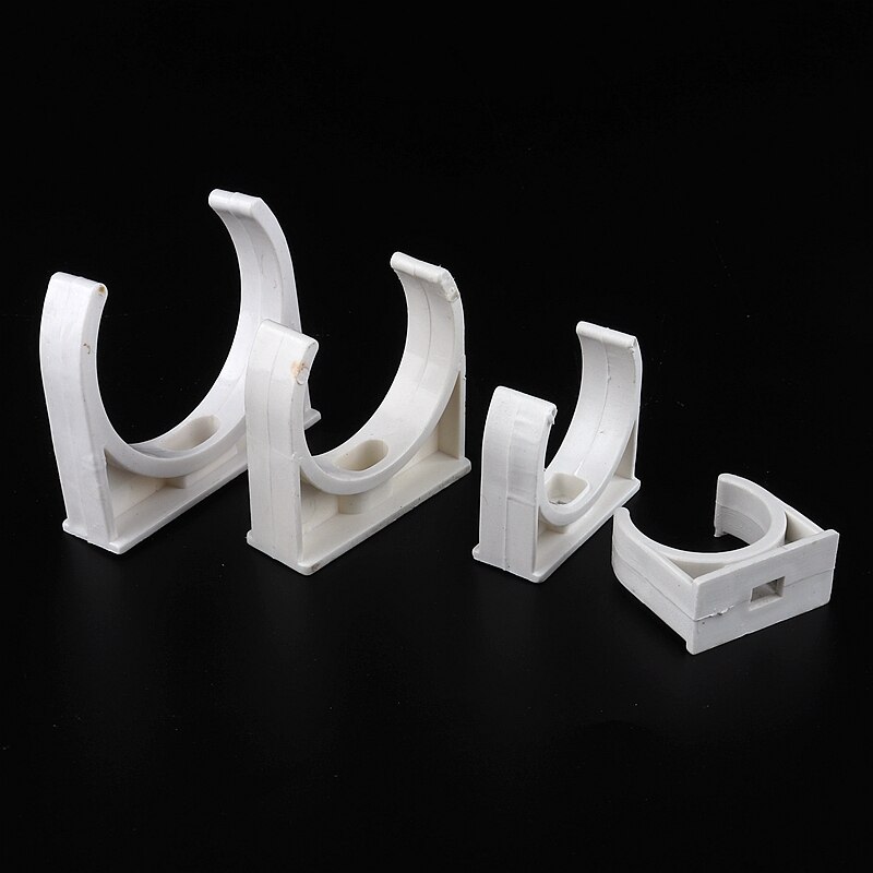 20~100pcs Inner Dia 20~50mm PVC Pipe Clamp Irrigation System Connector Fittings Clip U Shape Clamp Interlock Plastic Tube Base