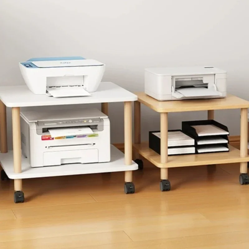Büro-Drucker-Gestell, doppelschichtige Aufbewahrung, für Höhle Haushalt, bodenstehend, mehrschichtiges, bewegliches Schreibtisch-Gestell, praktischer Organizer, Handys Regal