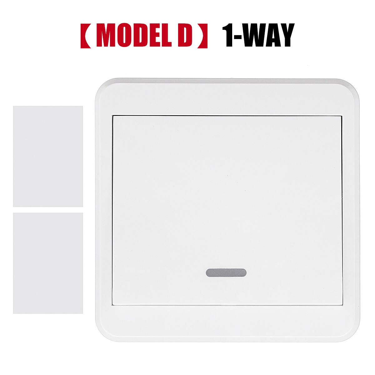 Smart Home Diy Wall Wireless Panel Transmitter LED Light Lamp Remote Control Switch 1/2/3-Way 315MHz/433MHz With Receiver Module: MODEL D 1-WAY
