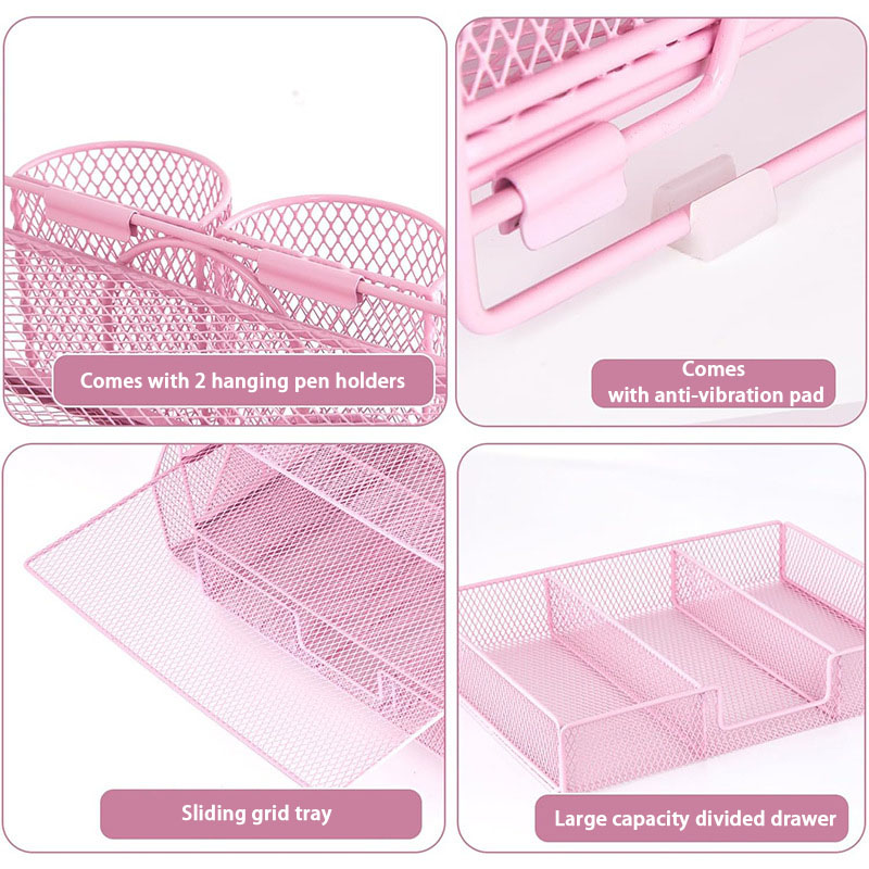 Organizador de bandeja de archivos de escritorio de Metal con archivador, bandeja para cartas de 4 niveles, organizadores de escritorio de oficina con documentos de archivo, escritorio de oficina