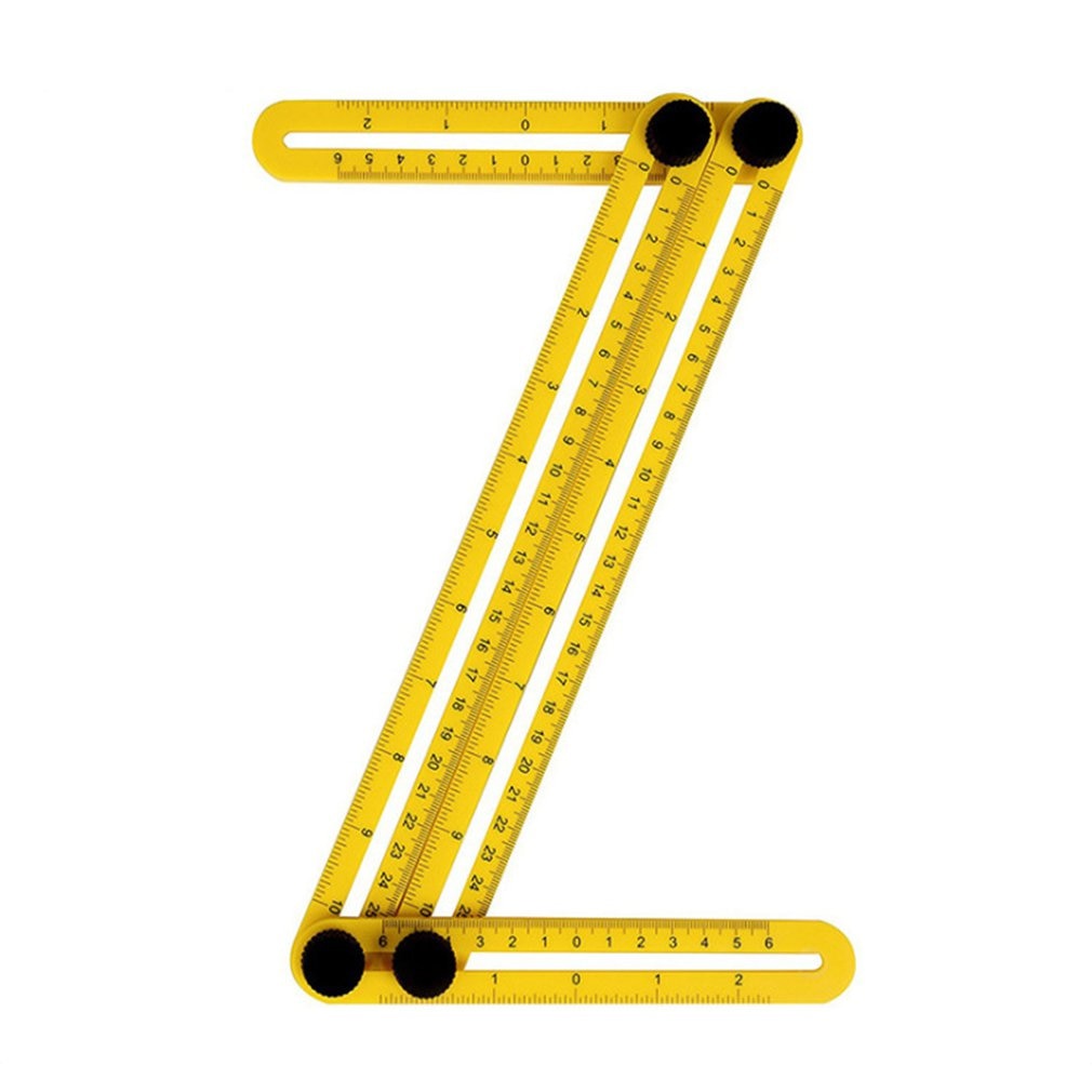 Multifunctional plastic ruler four-sided Measuring Angle Finder Protractor Multi-Angle Ruler Layout Tool Angle Ruler