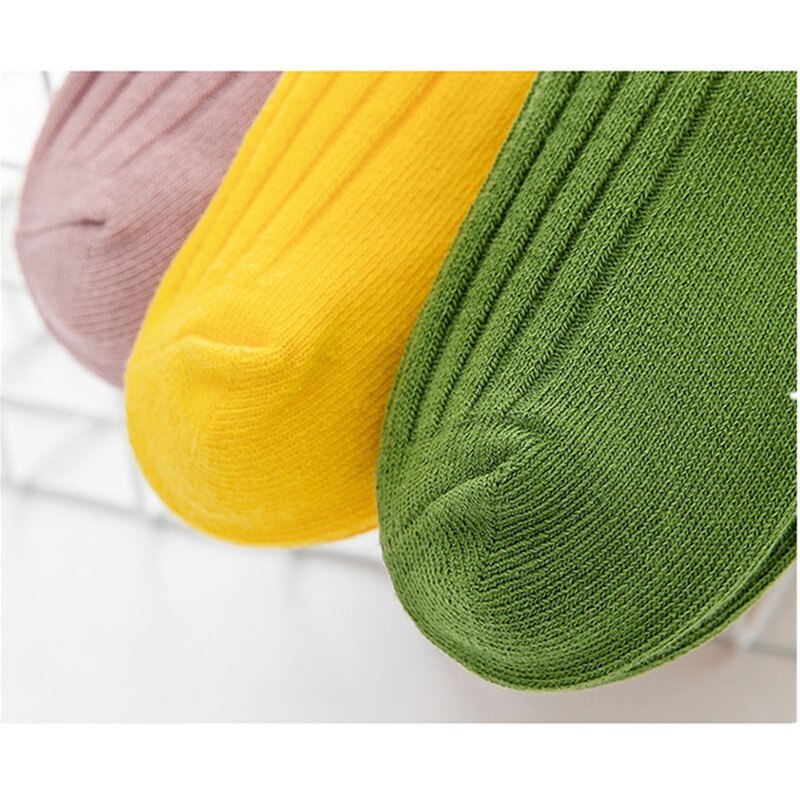 Chaussettes Tube en coton de pour garçons et filles, chaussettes rétro pour enfants, collection printemps-automne