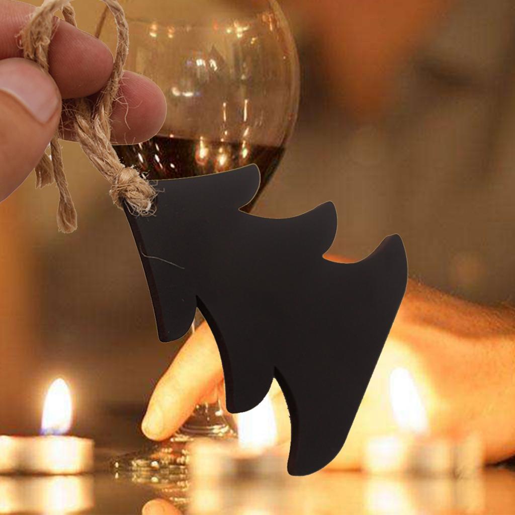 Pack 10 Retro Hanging Christmas Tree Chalkboard Home Decoration