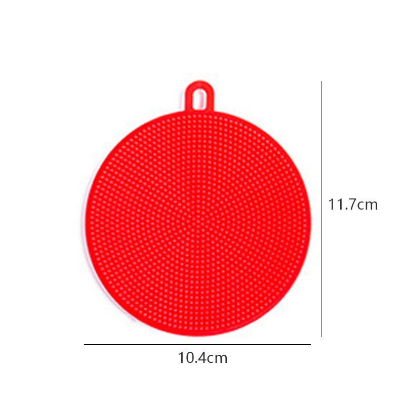 Multifunctional Silicone Brush Kitchen Dishwashing Sourcing Pad Decontamination Pot and Bowl Cleaning Brush Anti Table Mat: 9