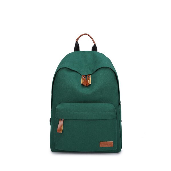 Scione Frauen Mini Reise Rucksack Taschen Für Frauen Einfarbig lässig Leinwand Tasche Schule Taschen Für Teenager Mädchen: Grün