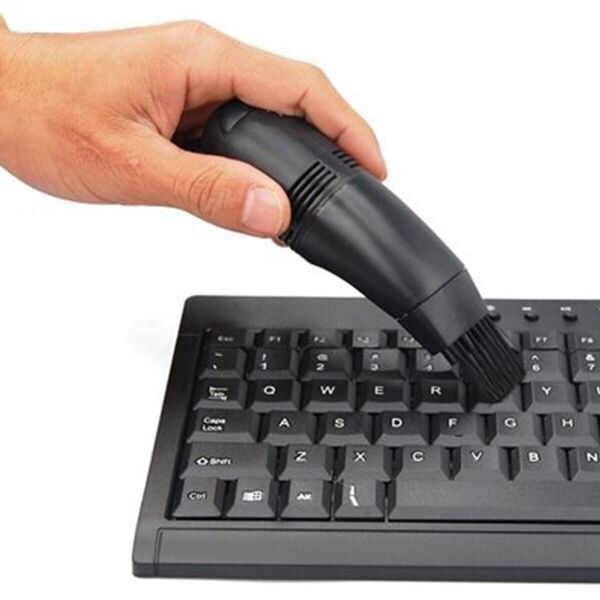 Desk Set Mini USB Computer Cleaner Keyboard Vacuum Cleaner With Flat Tip Brush Office Desktop Organizer