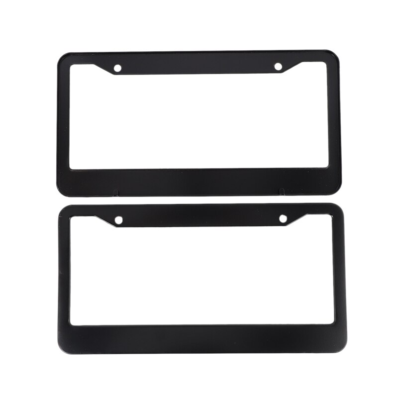 Marco para matrícula negro de acero inoxidable, 2 cubiertas de placa novedosas para adaptarse a cualquier placa estándar de EE. UU.: Default Title