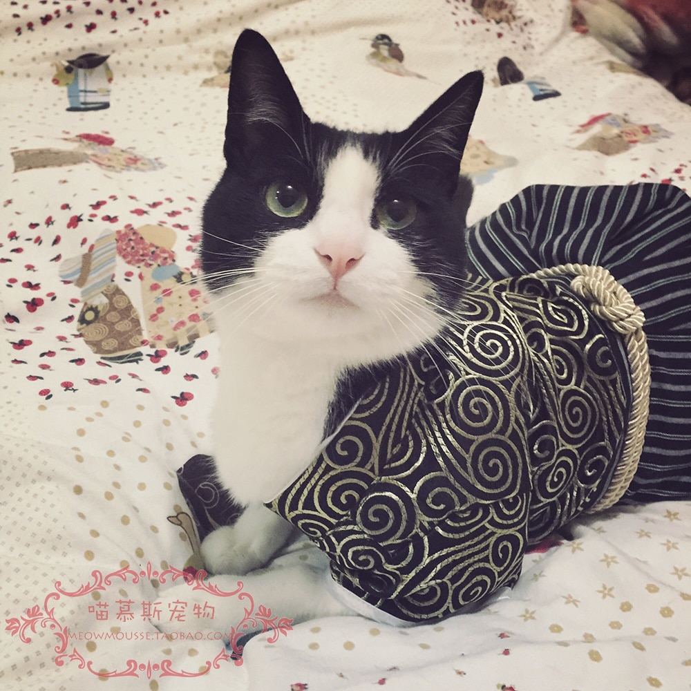Kimono samurai Pet Cat clothes Japan Style Cat Costumes Pet dog overalls clothing for small dog cat pet