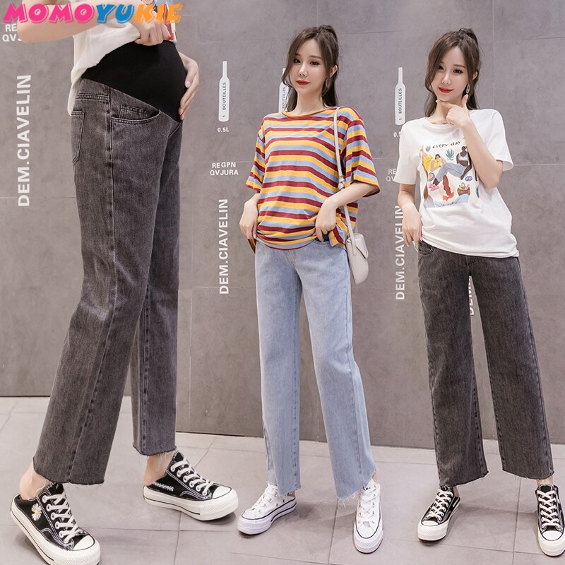 Boyfriend jeans zwangerschap wijde broek voor zwangere vrouwen broek casual losse jeans zwangerschapsbroek zwangerschapskleding