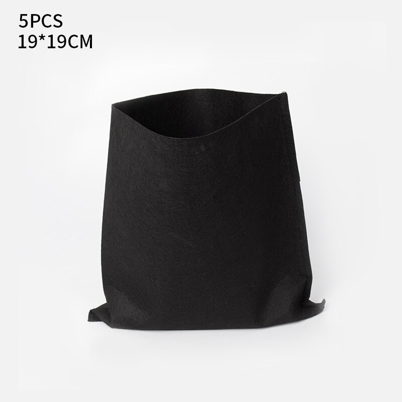 Plant Groeien Zakken Ademend Non-woven Beluchting Stof Potten 5Pcs Bloempot Voeding Tas Zaailing Zak