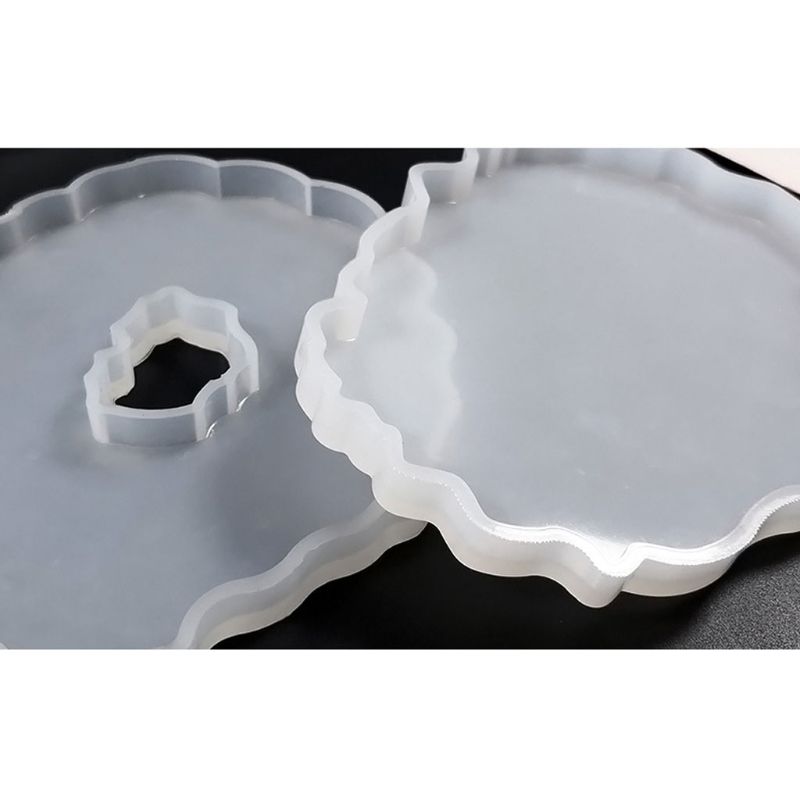 Moldes de resina de posavasos de silicona con forma de onda redonda Irregular de 11 Uds para hacer manualidades, moldes de posavasos de resina para manualidades artísticas