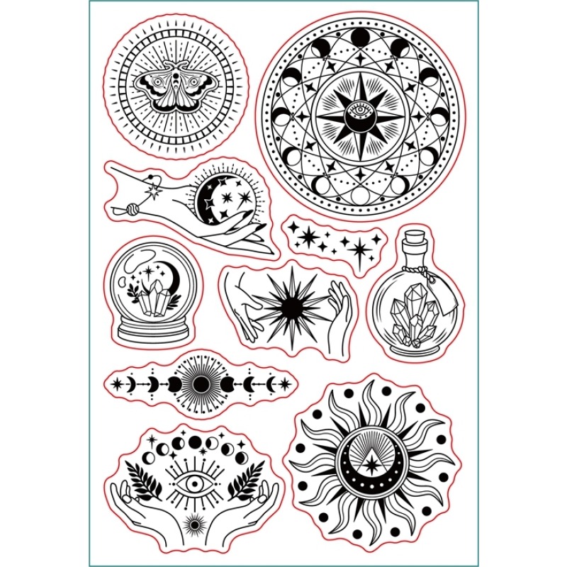 1 Vel Theevlekken Duidelijke Stempel Koffievlekken Achtergrond Transparante Siliconen Stempel Spill voor Scrapbook Kaarten Maken 4,3 x 6,3 Inch: Paars