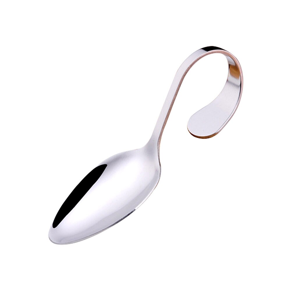 Stainless Steel Curved Handle art Fork Salad Round Spoon Tip Spoon Soup Spoon P#: B