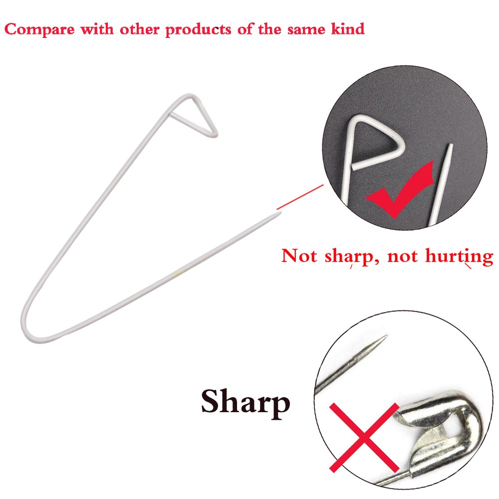 2 Pcs Aluminum Knitting Needles Clip Large Safety Pins Findings Locking Stitch Craft Needle Clip For Sewing Garment Accessories