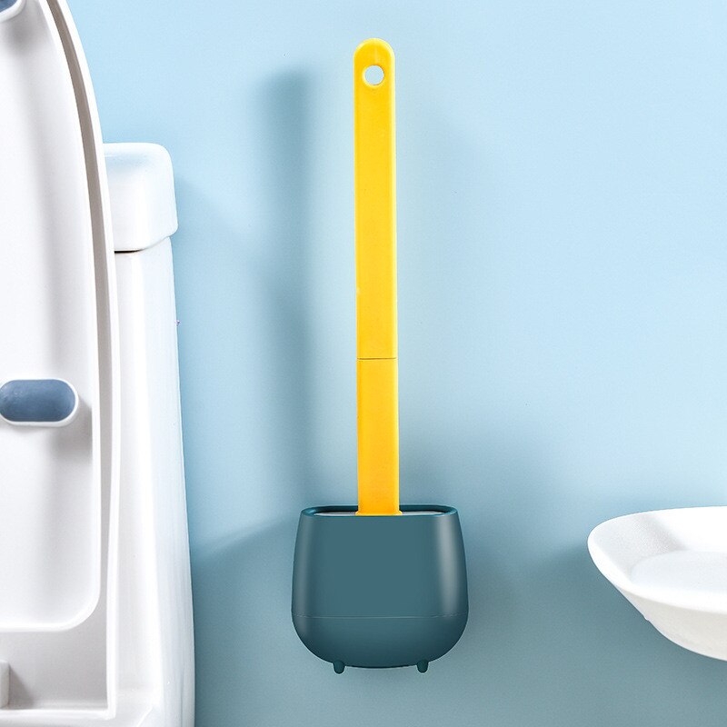 Toiletborstel Set Thuis Wall Mounted Plastic Hoek Wc Borstel Lange Steel Borstel Met Houder Badkamer Wc Accessoires