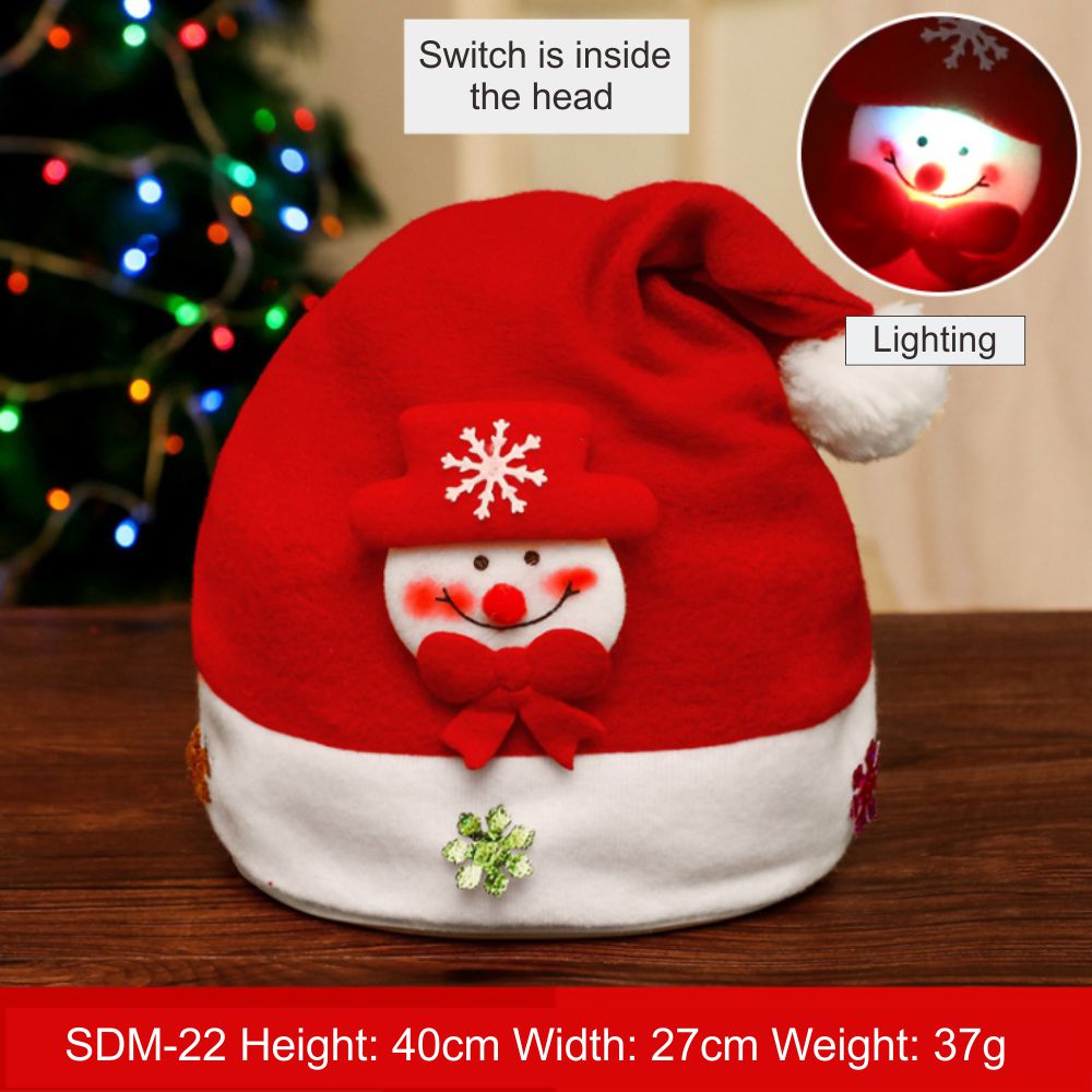 Kerst hoed Kerst kinderen adult Snowman gewei modellering avond cap: 22