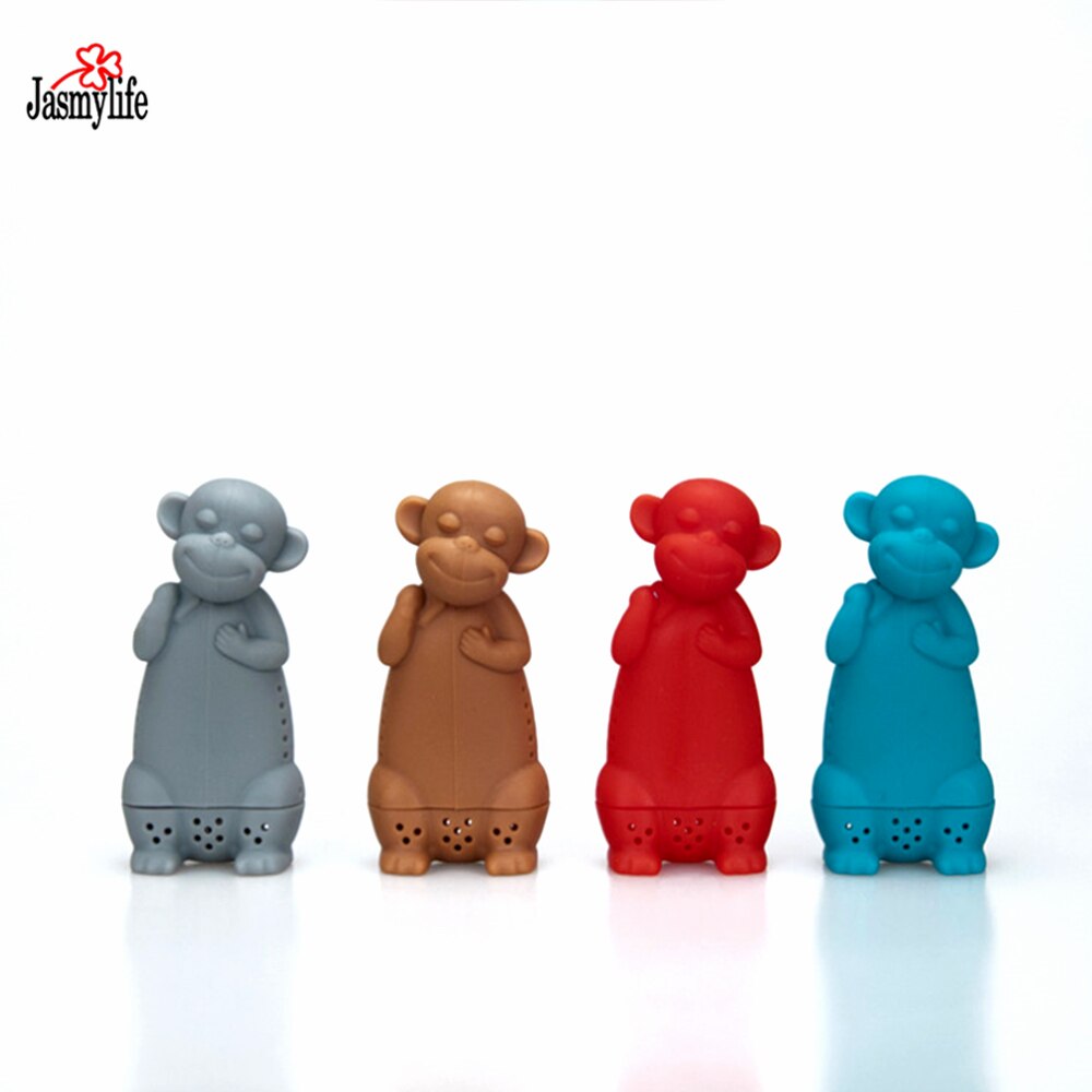 Cartoon Silicone Monkey Tea Infuser Tea Filter Diffuser Reusable Tea Strainer Spice Loose Tea Leaf Herbal Tool Teapot Teabags
