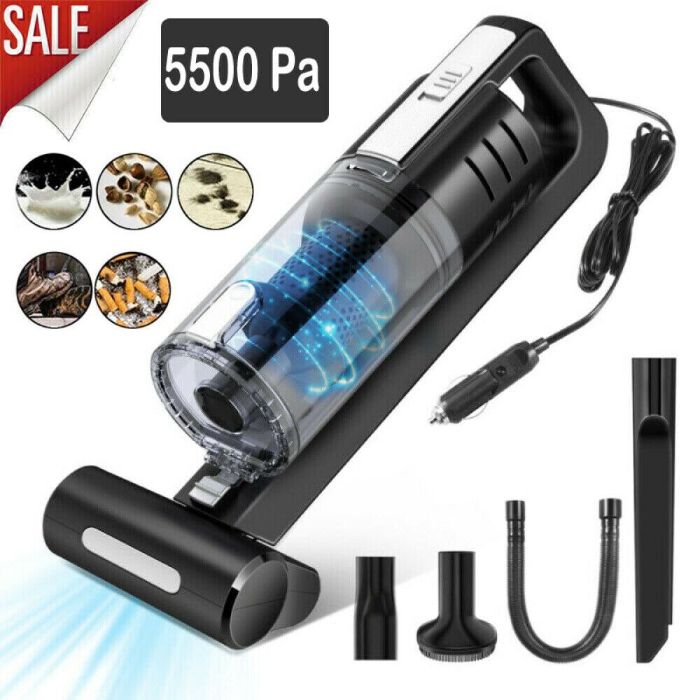 5500Pa Handheld Car Vacuum Cleaner USB Wireless Wet&Dry 100W Rechargeable Super Suction Portable Home Car Vacuum Cleaner: Default Title