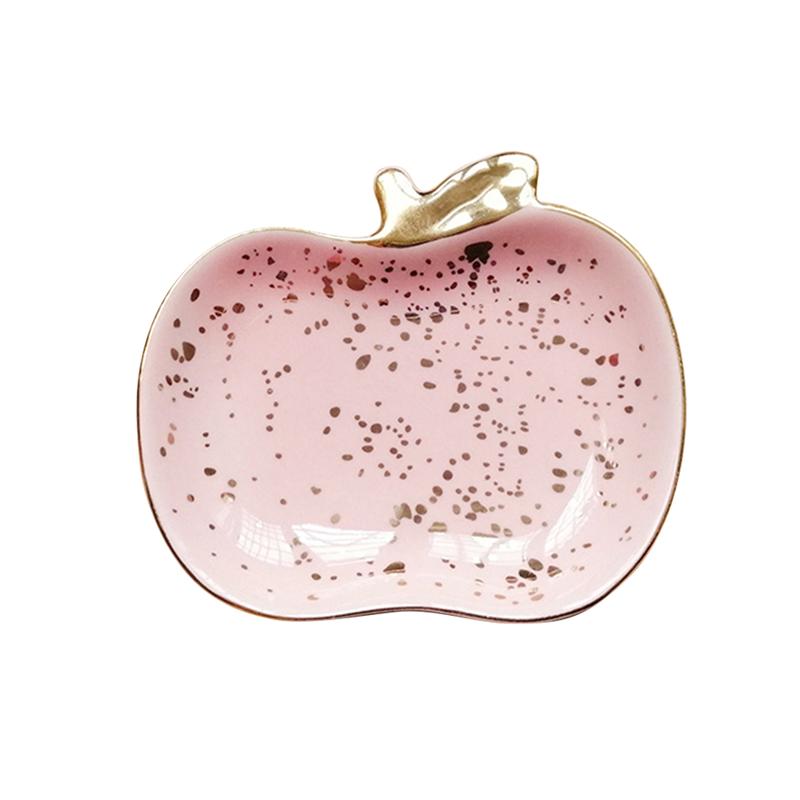 Keramische oorbellen in de vorm van watermeloenappels, ketting, sieradenopbergschaal, bord, imitatiefruit, oorbellen, armband, ringopbergschaal: Appel