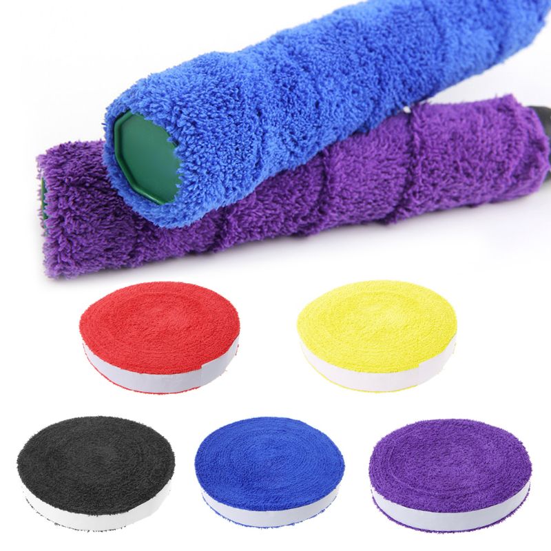 1 bobine 10M serviette colle Grip Badminton Tennis raquette surgrips antidérapant sueur bande Grip bande