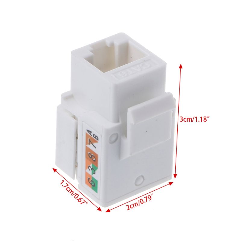 T8WC 2Pcs CAT6 Network Module Information Socket RJ45 Connector Adapter Keystone Jack