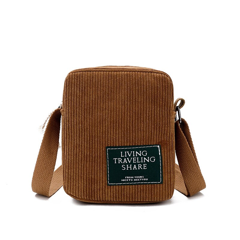 Moda feminina crossbody saco do mensageiro sacos de ombro senhoras bolsa casual para mulher 2020 bolsas veludo marrom: Marrom