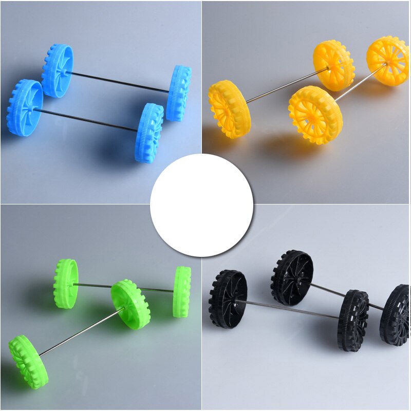 DIY technology production toy model accessories rubber plastic wheels stainless steel axle set multiple specifications