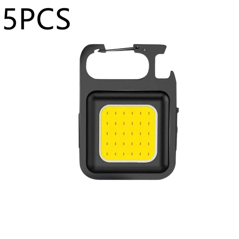 1pc/2pcs cob chaveiro luz de trabalho lanterna chaveiro luz de emergência, abridor de garrafa, mini lanterna com base magnética: Rosa