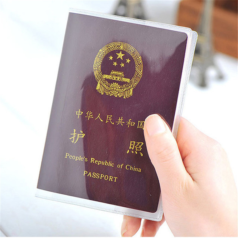 Funda impermeable de viaje para pasaporte, funda para pasaporte, funda transparente para tarjetas de tarjeta de PVC, funda para tarjeteros y cartera de identificación: Transparent Type